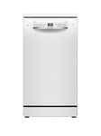 Bosch Series 2 Sps2Ikw01G Slimline, 9-Place Settings Freestanding Dishwasher - 5 Programmes, Vario Baskets, 4 Options, 48Db, 9.5L - White