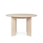 Ferm Living - Bevel Table Round Ø117 / White Oiled Beech - Spisebord