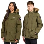 Berghaus Childrens Unisex Kids' Fourstones Waterproof Parka Jacket with Lightweight Insulation, Winter Coat for Boys and Girls - Khaki Polyamide - Size 9-10Y