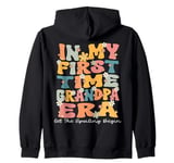 In My First Time Grandpa Era Groovy 1st Time Grandpa Cute Zip Hoodie