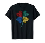 4 Leaf Clover Red Blue Yellow Green Vehicles Car Truck Heart T-Shirt