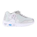 CERDÁ LIFE'S LITTLE MOMENTS Baskets Fille Reines des Neiges Lumières, Fermeture Scratch et Embout Renforcé pour Faciliter l'Indépendance et Confort, Bleu, 32 EU