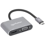 Manhattan Station daccueil pour ordinateur portable USB-C to HDMI & VGA 4-in-1 Docking-Konverter alimentation USB-C®