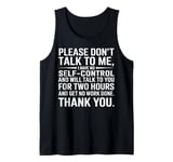 Funny Introvert Self Will Talk To You For Two Tank Top