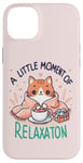 Coque pour iPhone 14 Plus idee cadeau citation drôle relaxation design chat kawaii