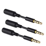 Headphone Jack Extension Adapter 3.5mm Male to Female Audio Lead Extender Stereo Aux Port Extender for Speaker Amp Soundbar MP3 Player Car TV Laptop PC Phone (3pcs)