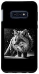 Coque pour Galaxy S10e Élégante chemise d'art renard noir et blanc pour les amateurs de faune