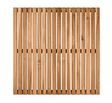 WENKO Grille de Bain pour l'intérieur et l'extérieur Acacia, caillebotis de Douche en Bois d'acacia certifié FSC®, pour la Douche, Le Sauna et la Piscine, Dessous antidérapant, (L x P) : 55 x 55 cm