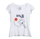 T-Shirt Femme Col Echancré Kendama Bilboquet Japon Asie Culture Jouet