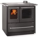 Nordica - Poele a' bois La Extraflame Sovrana Easy Evo 2.0 en acier anthracite Poele 9,2 kW 215 m chauffe'