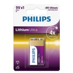 Philips Lithium Ultra 6FR61 E-block 9V batteri