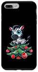 Coque pour iPhone 7 Plus/8 Plus Joli arbre de Noël zèbre Père Noël dessin animé