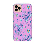 Coque Iphone 12 MINI coeur fleur rose