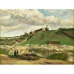 Vincent Van Gogh The Hill Of Montmartre With Stone Quarry Large Wall Art Print Canvas Premium Poster Mural