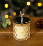 Christmas Scented Candle Decoration Silver Stag Lemon Lavender Fragrance Xmas