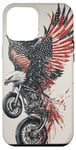 Coque pour iPhone 12 Pro Max Fierce Eagle Roue Moto Biker Patriotisme