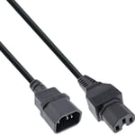 InLine 16811D câble électrique Noir 5 m Coupleur C14 Coupleur C15 - Cables électriques (5 m, Male connector / Female connector, Coupleur C14, Coupleur C15, Noir)