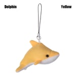 Ocean Animals Dolphin/whale Plush Toy Stuffed Doll Keychain Yellow Dolphin