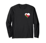 Polish Welsh? A Small Flag in Heart for Poland Wales Long Sleeve T-Shirt