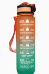 <![CDATA[Sporty Motivasjon Drikkeflaske - 1 liter - Grønn & Orange]]>