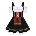 Women Oktoberfest Costume S-3XL German Bavarian Dirndl Beer Maid Fancy Dress