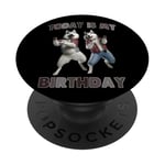 Aujourd'hui, c'est mon anniversaire, Husky Friends Fun PopSockets PopGrip Adhésif