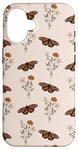 Coque pour iPhone 16 Bouquet de fleurs sauvages vintage motif floral beige