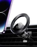 YOSH Mag-Safe Car Mount Air Vent, 2024 New Car Phone Holder Magnetic Phone Car Mount with N55 Magnets, iPhone Car Phone Holder Perfect for iPhone 16 15 14 13 12 Series & MagSafe Case & Samsung etc