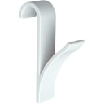 Wenko Compact Plastic Hanging Towel Hook for Radiator Heaters - Pack Of 2, White