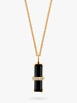 DPT Antwerp Dark Secrets Onyx Pendant Necklace, Gold