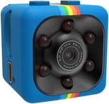 Mini caméra espion cachée, Full HD 1080P, mini caméra cachée DV DVR pour voiture, caméra de tableau de bord espion IR, vision nocturne (bleu)