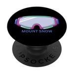 Retro Mount Snow Vermont Masque de ski PopSockets PopGrip Adhésif