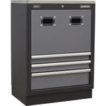 680mm Modular Reel Cabinet - Cable & Air Hose - 3 Drawers - Aluminium Handles