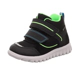 Superfit Boys SPORT7 Mini Leicht gefütterte Gore-Tex Sneaker, Schwarz/HELLGRÜN 0010