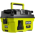 RYOBI - Aspirateur d’atelier 18V ONE+ - 11,8 kPa - collecteur 11 L - Avec accessoires & adaptateur pour outils ONE+ - RV1811