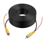 20M 65Ft Vidéo Cable Rallonge Rca Jack Câble Prise Phono Connecteur Plug Male To Male Pour Recul Voiture Fil De Détection Rouge