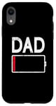 iPhone XR Tired Dad Weak Phone Battery Empty Daddy Papa Father's Day Case