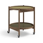 Brdr. Krüger Bolling Tray Table model 50 rullebord leaf, roykoljet eikestativ