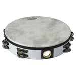 Remo TA-5210-00- Fiberskyn Tambourine Quadura White, 10"