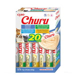 INABA Churu - Friandises pour Chats en Purée aux 4 Saveurs de Thon - Délicieux Snacks pour Félins - Texture Lisse et Onctueuse - Nourriture pour Chats - 20 Tubes x 14g