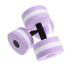 IMIKEYA 2pcs Floating Dumbbell Aquatic Exercise Dumbells EVA Water Barbells Hand Bar For Water Resistance Aerobics (Purple)