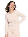 LAPASA Haut Thermique Femme Maillot de Corps à Manches Longues sous-Vêtements Chauds Thermoflux Automne/Hiver L15 Beige (1 Haut, Fin) XS