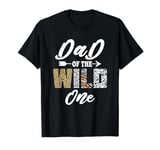 Dad Of The Wild One Birthday Family Matching Animals Print T-Shirt