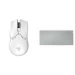 Razer Viper V2 Pro - Souris Gaming Esports sans Fil Ultra Légère de 58g Blanc & Pro Glide XXL - Tapis de Souris Souple la Productivité au Bureau Gris