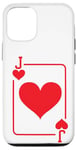 Coque pour iPhone 12/12 Pro Jeu de cartes Jack of Hearts - Costume d'Halloween - Rouge