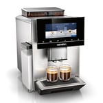 SIEMENS TQ907GB3 EQ900 Fully automatic bean to cup coffee machine, with dualBean System, baristaMode, eGrinder, beanIdent System, 6.8” iSelect Display, Home Connect App - Stainless Steel