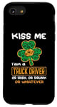 Coque pour iPhone SE (2020) / 7 / 8 Kiss Me I'm A Truck Driver Funny Shamrock St Patricks Day