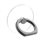 Support de bague transparent pour téléphone portable,support de rotation résistant à 360 °,poignée transparente,compatible avec iMorning ou étui de téléphone - Type black