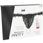 Intt Releases - Brazilian Black Panty With Pearls And Lubricant Gel 5