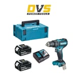 Makita DHP485RFJ 18V Brushless Combi Drill with 2x3Ah Batteries,Charger and Case